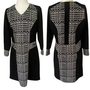 Impulsion Dress, white & black, Size 42 EU (10 US) CREATION FRANCAIS